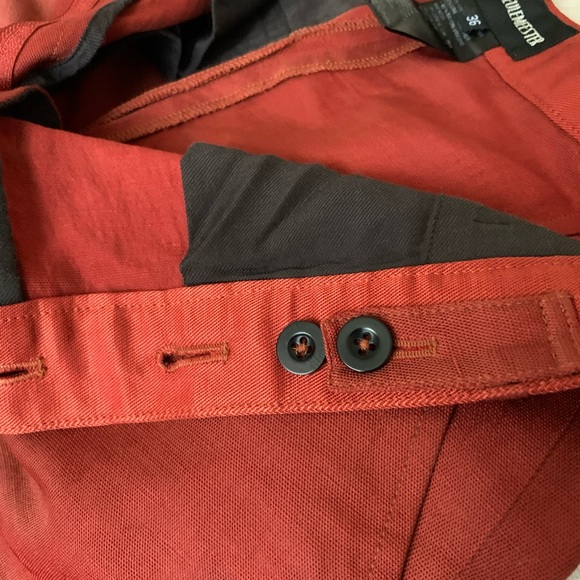 Ann Demuelemeester vintage red linen cropped wide leg pants - Picture 6 of 10